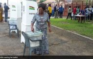 Former First Lady Naadu Mills votes at Spintex