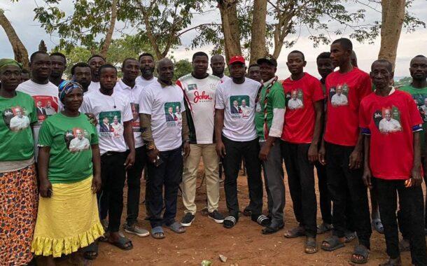 The Adunku youth work committee Isaac K Gracious Donated an items to the NDC of Adunku branch.