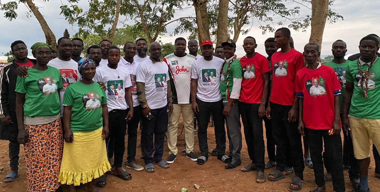 The Adunku youth work committee Isaac K Gracious Donated an items to the NDC of Adunku branch.