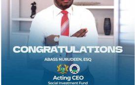 Breaking News: Lawyer Abass Nurudeen Shakes Up Social Investment Fund as New CEO!